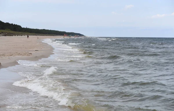 Julho 2018 Ostrow Polónia Mar Báltico Polaco Durante Verão — Fotografia de Stock