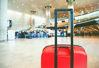 Lounge zo ile havaalanı havaalanı terminal bekleme alanında Bavul