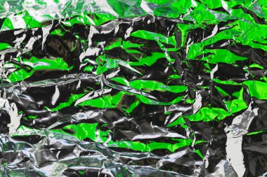 Buruşuk folyo renkli zemin. Soyut arka plan.