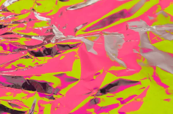 Buruşuk folyo renkli zemin. Soyut arka plan.