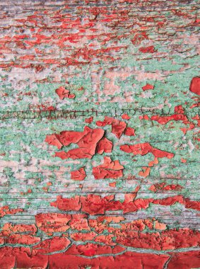 Eski boyanmış ahşap yüzey, yakın çekim. Soyut arkaplan.