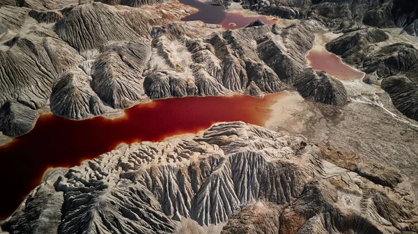 Fantastyczne Ziemi Red River Widok Lotu Ptaka Fantastyczny Widok Marsjanin — Zdjęcie stockowe