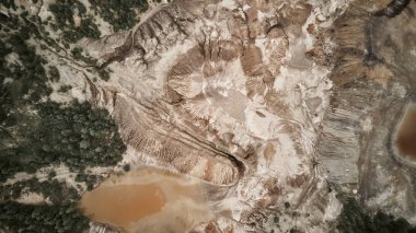 Havadan görünümü, fantastik dünya ile. Muhteşem manzarası. Mars peyzaj.