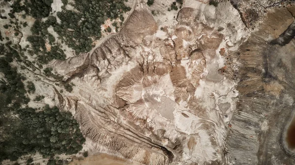 Havadan görünümü, fantastik dünya ile. Muhteşem manzarası. Mars peyzaj.