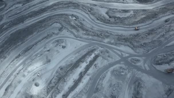 Widok Lotu Ptaka Azbestu Górnictwa Odkrywkowego Kamieniołomu Wydobycie Kamieniołom — Wideo stockowe