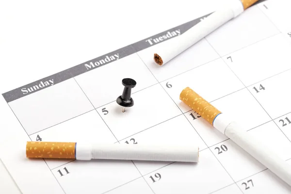 Tata nawyków palenia. Rzucić palenie dziś. Światowy dzień bez tytoniu. — Zdjęcie stockowe