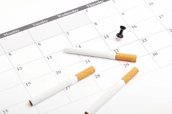Tata nawyków palenia. Rzucić palenie dziś. Światowy dzień bez tytoniu. — Zdjęcie stockowe