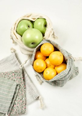 Sıfır Atık Yiyecek Depolama Eko Torbası Üst Görünümü