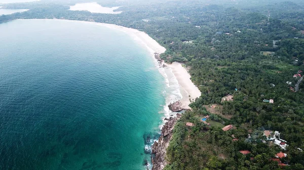 Veduta aerea della costa meridionale dell'isola dello Sri Lanka — Foto Stock