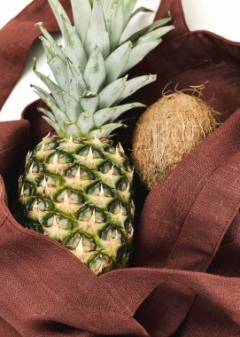 Kahverengi Yeniden Kullanılabilir Sıfır Ananas Atık Torbası