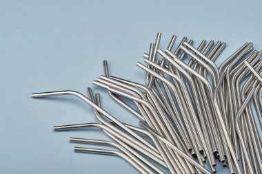 Metalik Renkli Yeniden Kullanılabilir Çelik İçme Saman