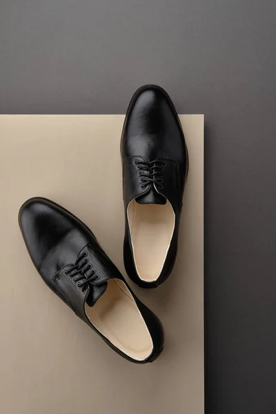 Male shoes. Derby. Men's fashion leather shoes — Stock Photo, Image