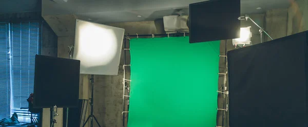 撮影のパビリオンの緑の背景 — ストック写真