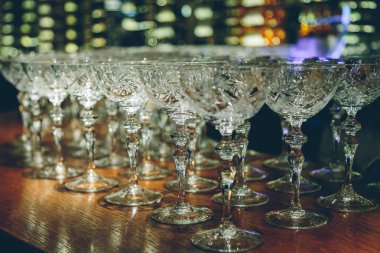 boş şarap bardakları yakın çekim