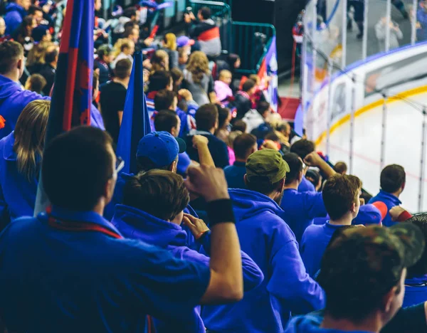 Fans sur le match de hockey — Photo