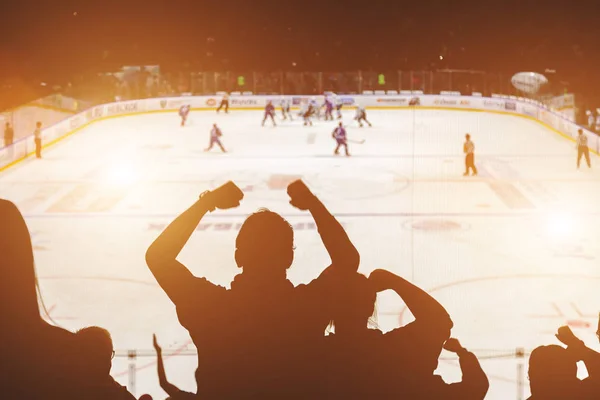 Fans on the hockey match — Stock Photo, Image