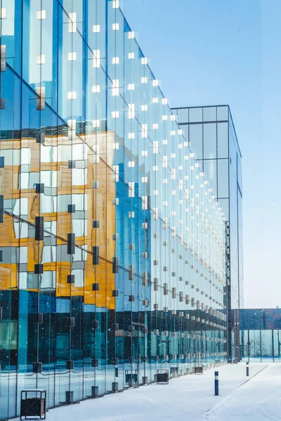 Centro Negócios Com Janelas Panorâmicas Imagens De Bancos De Imagens