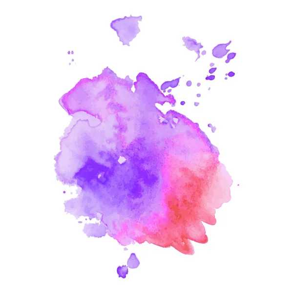 Arte abstrata pintar mão isolado mancha aquarela no fundo branco. Banner aquarela — Vetor de Stock