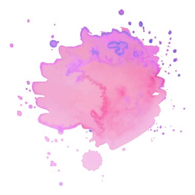 Soyut sanat el boya izole suluboya leke beyaz arka plan üzerinde. Suluboya afiş