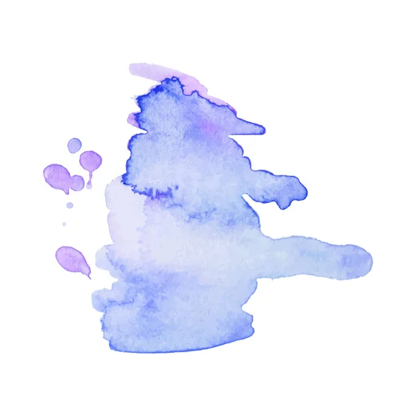 Abstrakte Kunst Handbemalung isoliert Aquarell Fleck auf weißem Hintergrund. Aquarell-Banner — Stockvektor