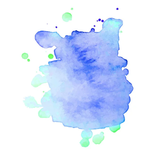 Abstrakte Kunst Handbemalung isoliert Aquarell Fleck auf weißem Hintergrund. Aquarell-Banner — Stockvektor