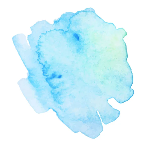 Arte abstrata pintar mão isolado mancha aquarela no fundo branco. Banner aquarela — Vetor de Stock