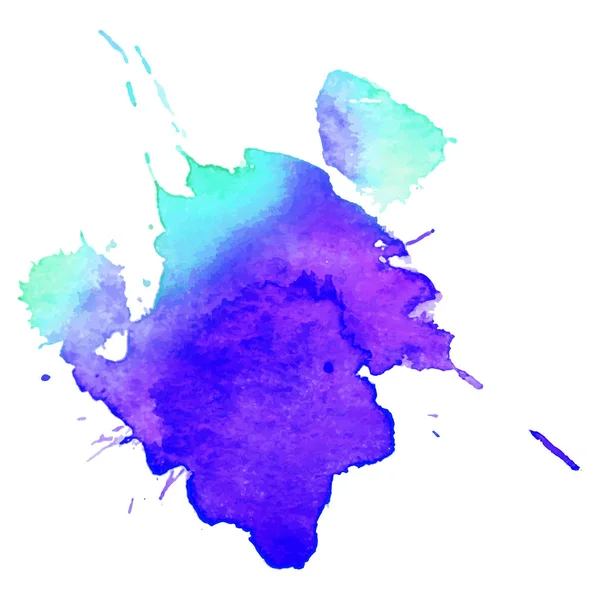 Abstrakte Kunst Handbemalung isoliert Aquarell Fleck auf weißem Hintergrund. Aquarell-Banner — Stockvektor