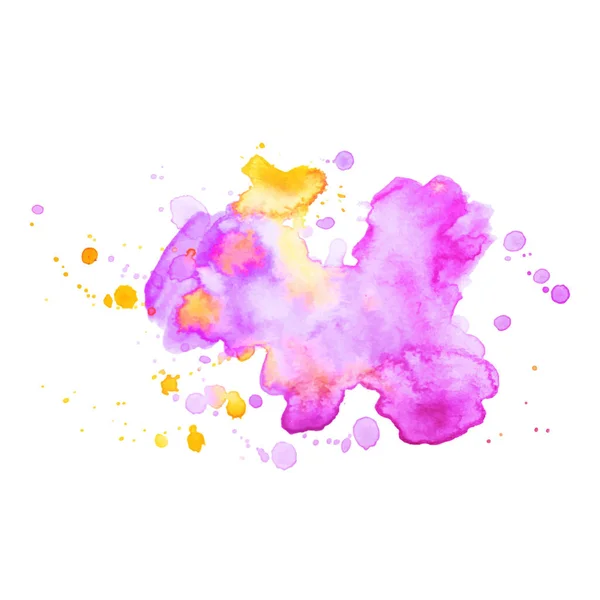 Soyut sanat el boya izole suluboya leke beyaz arka plan üzerinde. Suluboya afiş