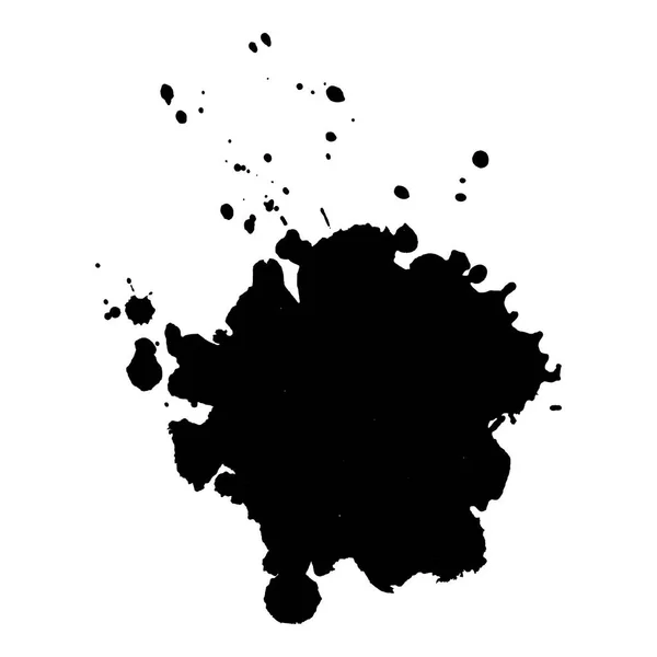 Abstrait fond tache d'encre noire. Illustration vectorielle. Texture grunge pour la conception de cartes et flyers . — Image vectorielle