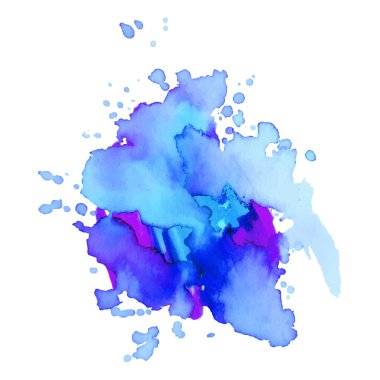 Renk splash beyaz arka plan üzerinde. Suluboya arka plan.