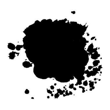 Soyut siyah mürekkep lekesi arka plan. Vektör çizim. Doku kartları ve el ilanı tasarımı için.