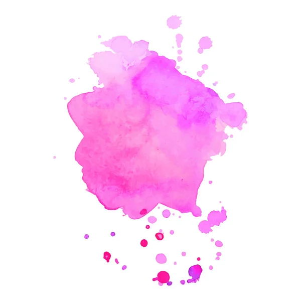 De splash van kleur op een witte achtergrond. Abstract aquarel achtergrond. — Stockvector