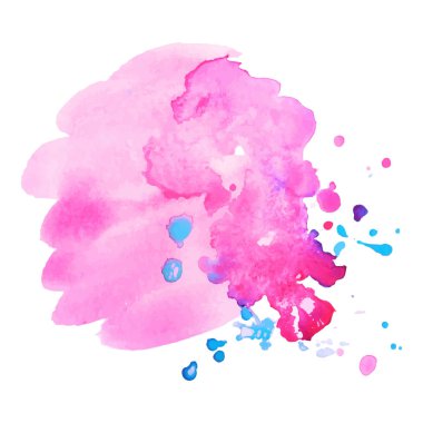 Renk splash beyaz arka plan üzerinde. Suluboya arka plan.