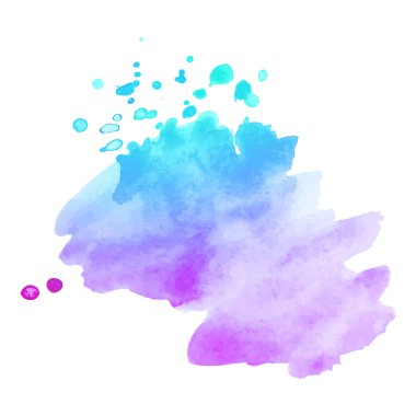 Renk splash beyaz arka plan üzerinde. Suluboya arka plan.