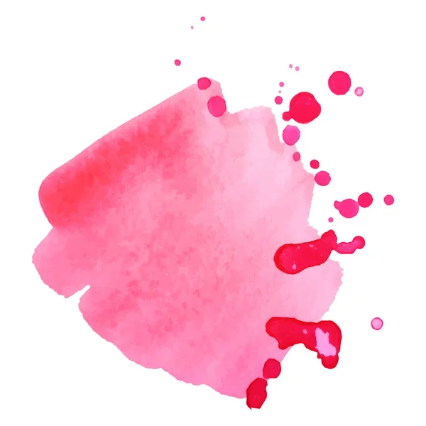 De splash van kleur op een witte achtergrond. Abstract aquarel achtergrond. — Stockvector