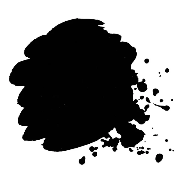Abstraktní černá inkoustová splash zázemí. Vektorové ilustrace. Grunge textura pro návrh vizitek a letáků. — Stockový vektor