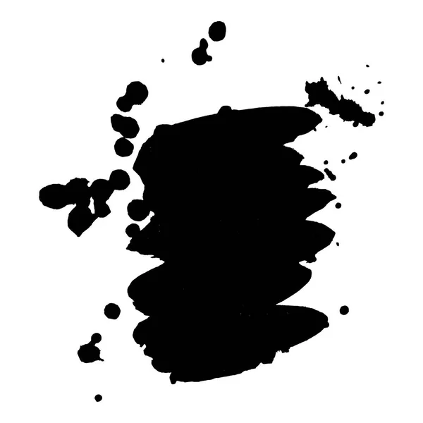 Abstrakte Schwarze Tintenkleckse Hintergrund Vektorillustration Grunge Textur Für Karten Und — Stockvektor