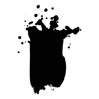 Soyut siyah mürekkep splash arka plan. Vektör çizim. Kartları ve el ilanı tasarımı için doku. Dijital fırçaları oluşturulması için bir model