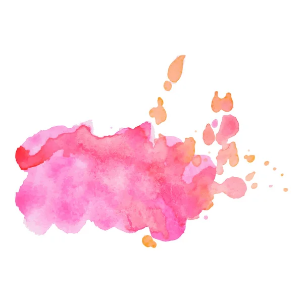 Farbe Aquarell Splash Auf Weißem Hintergrund Abstrakter Aquarell Hintergrund Vektorillustration — Stockvektor