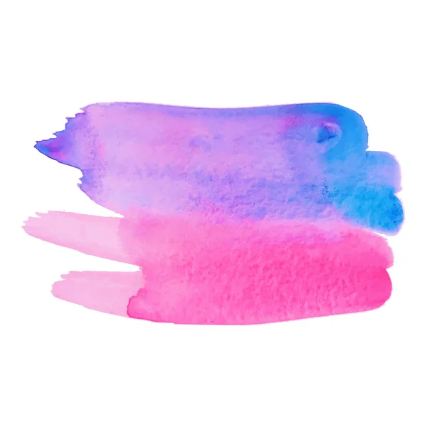 Beyaz arka planda renkli suluboya fırça darbesi. Soyut suluboya arka plan. Vektör çizimi