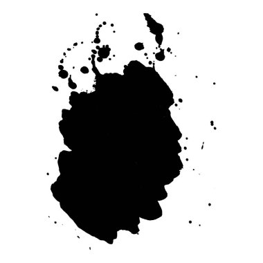 Soyut siyah mürekkep lekesi arka plan. Vektör çizim. Doku kartları ve el ilanı tasarımı için.