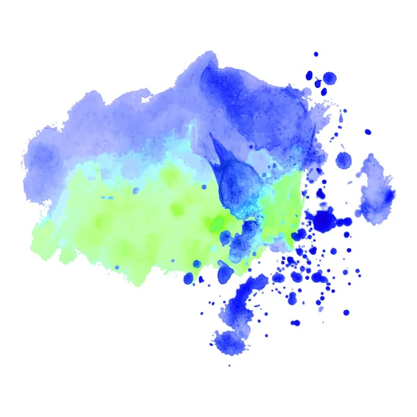 Abstrait isolé vecteur coloré aquarelle éclaboussure. — Image vectorielle