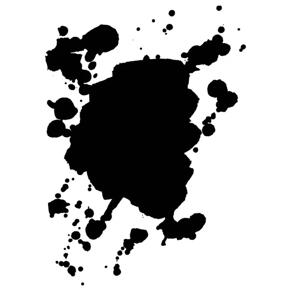 抽象孤立的黑色墨水矢量飞溅。纸张设计的 Grunge 元素. — 图库矢量图片