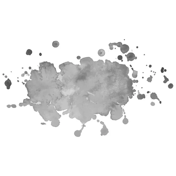 Abstrait isolé vecteur gris aquarelle éclaboussure. Grunge élément pour la conception du papier . — Image vectorielle