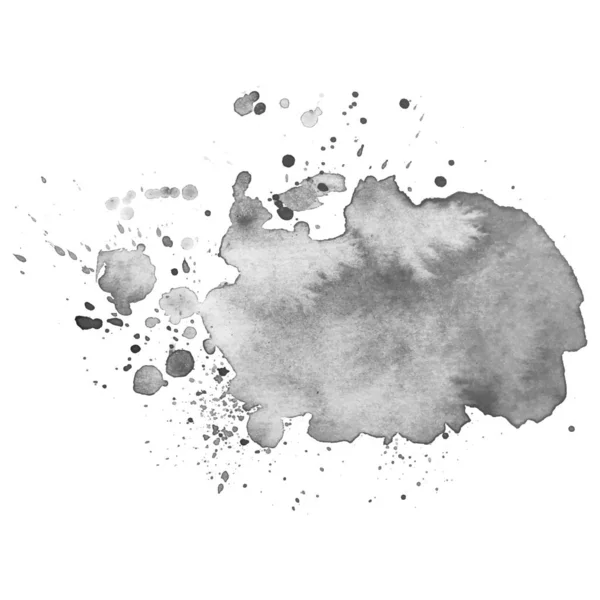 Abstrait isolé vecteur gris aquarelle éclaboussure. Grunge élément pour la conception du papier . — Image vectorielle