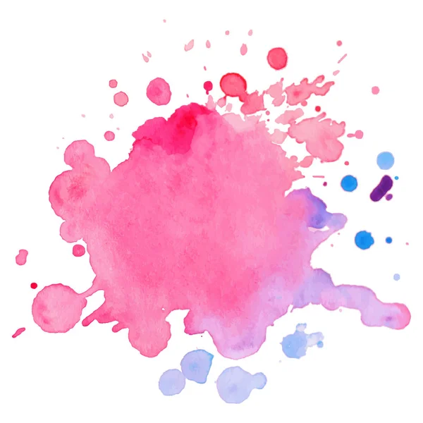 Abstract geïsoleerd kleurrijke vector aquarel splash. Grunge element voor papier ontwerp. — Stockvector