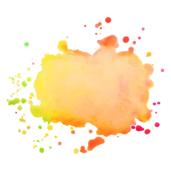 Abstrait isolé vecteur coloré aquarelle éclaboussure. Grunge élément pour la conception du papier . — Image vectorielle