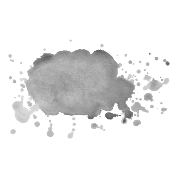 Abstracto aislado vector gris salpicadura acuarela. Elemento grunge para el diseño de papel . — Archivo Imágenes Vectoriales