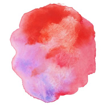 Soyut izole edilmiş renkli vektör suluboya lekesi. Kağıt tasarımı için Grunge ögesi