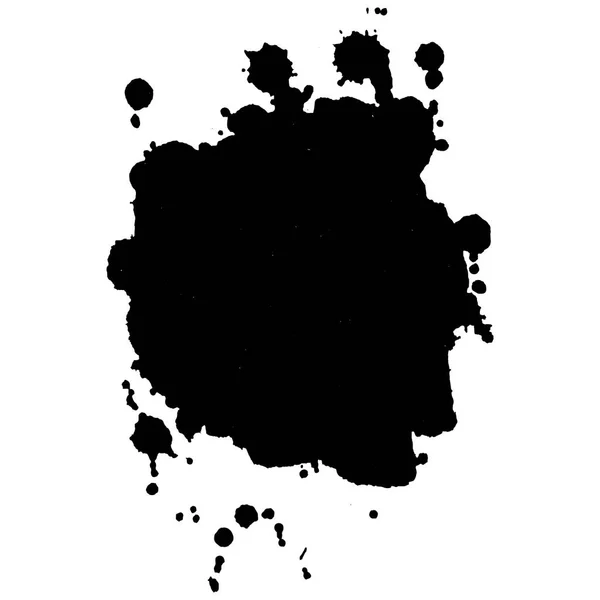 Abstrato tinta preta blot fundo. Ilustração vetorial. Textura Grunge para cartões e folhetos de design. Um modelo para a criação de pincéis digitais —  Vetores de Stock